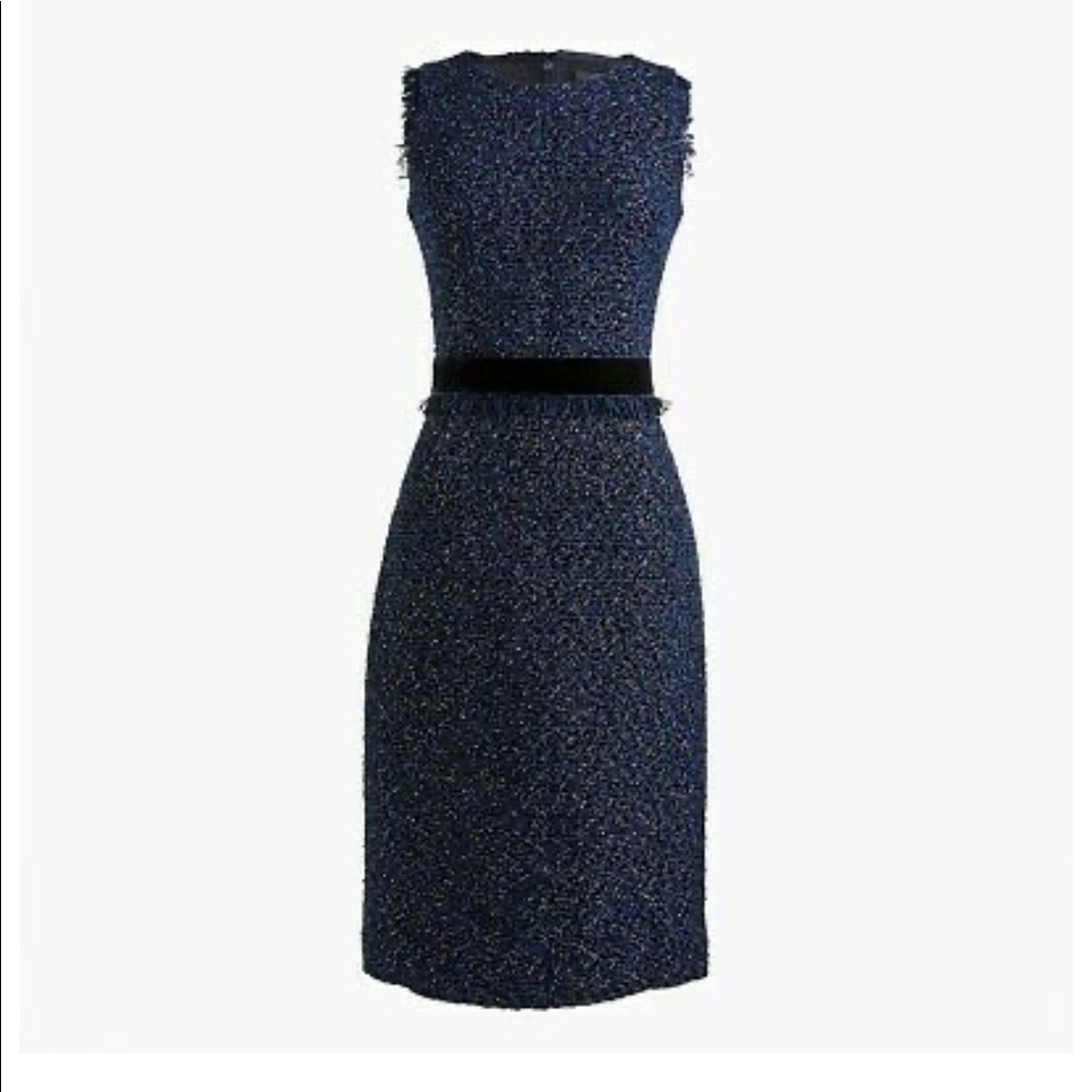 J. Crew metallic tweed dress